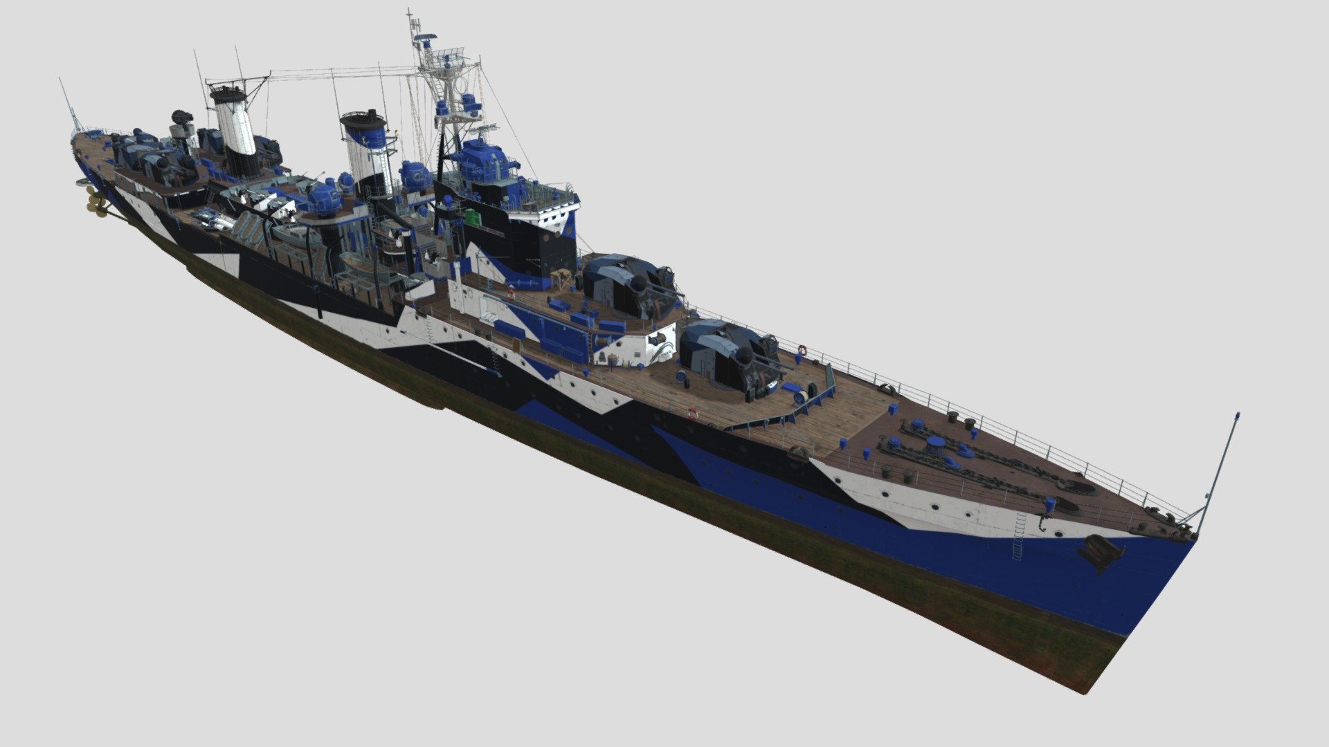 Chinese light cruiser ChongQing 3d model