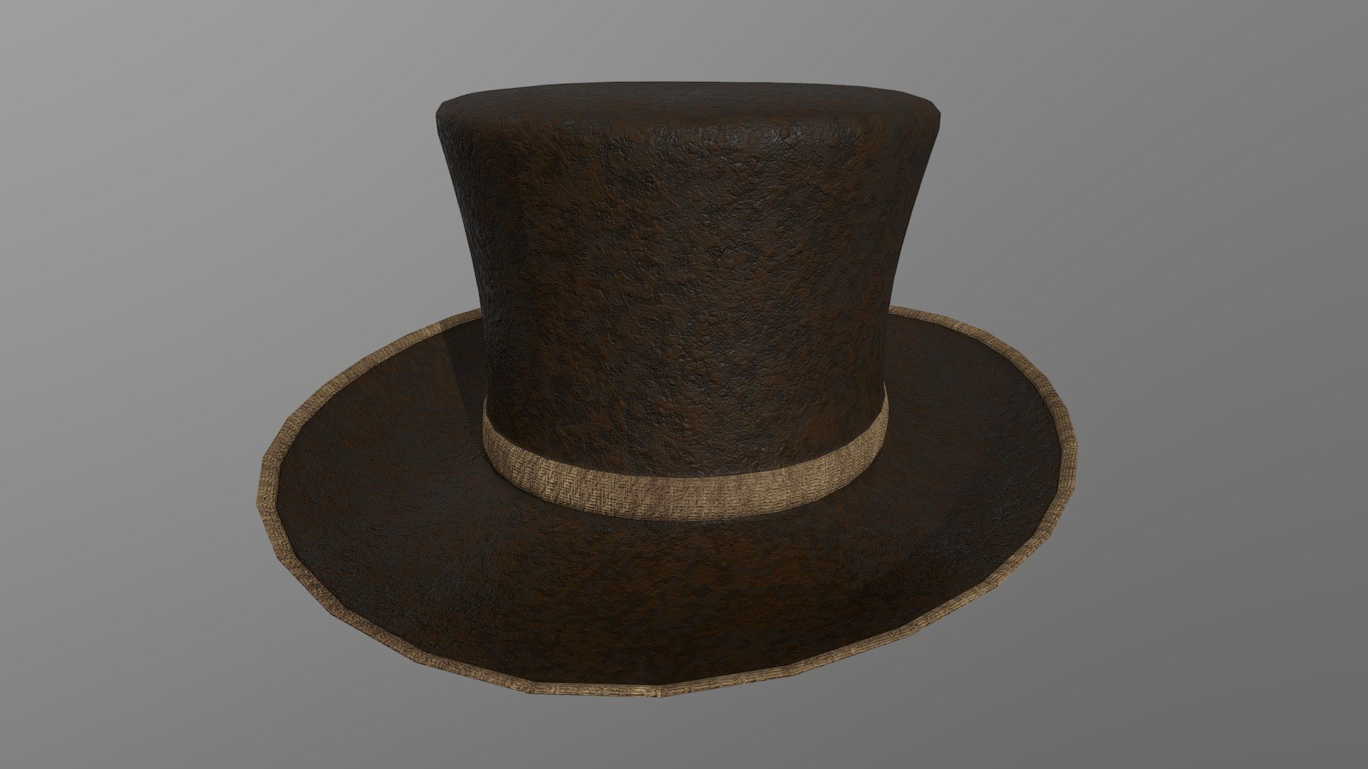 Top Hat (Brown) 3d model