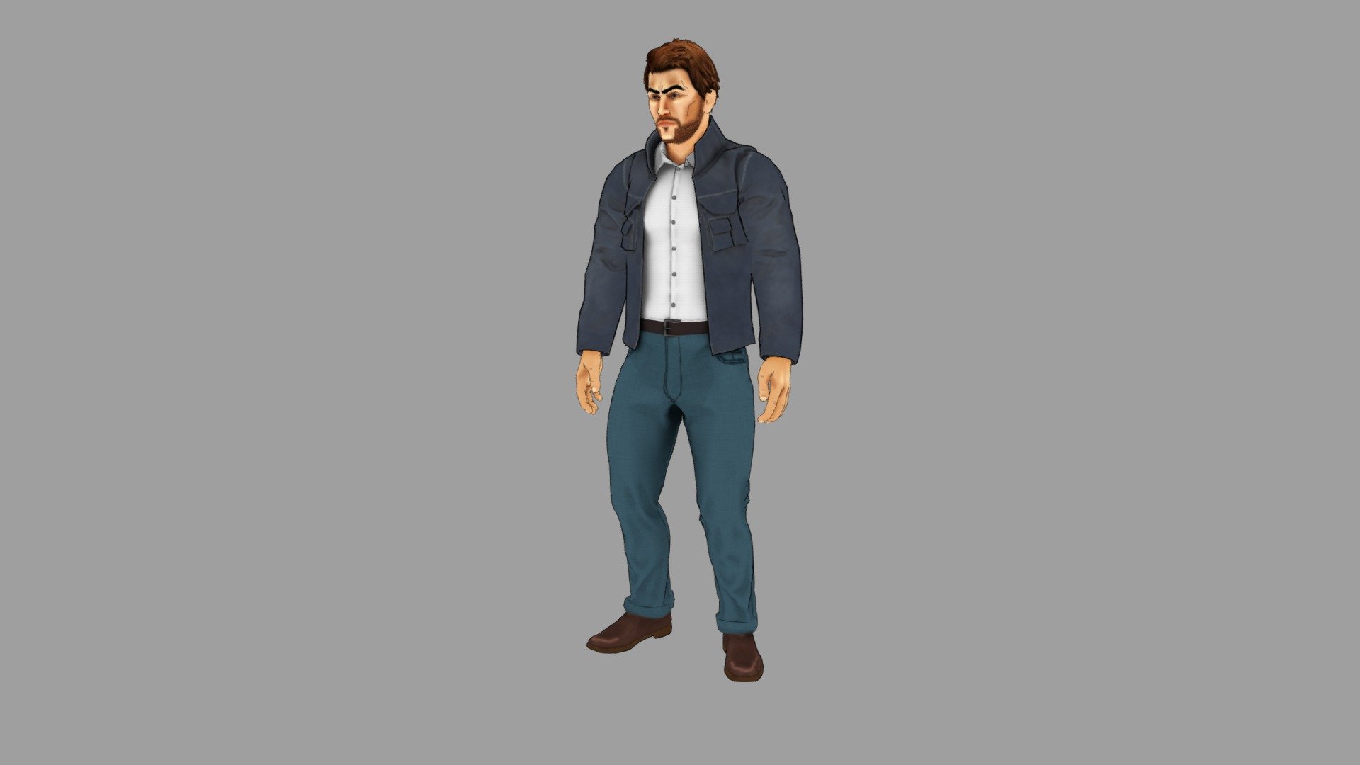 Cartoon Man Character 3d model