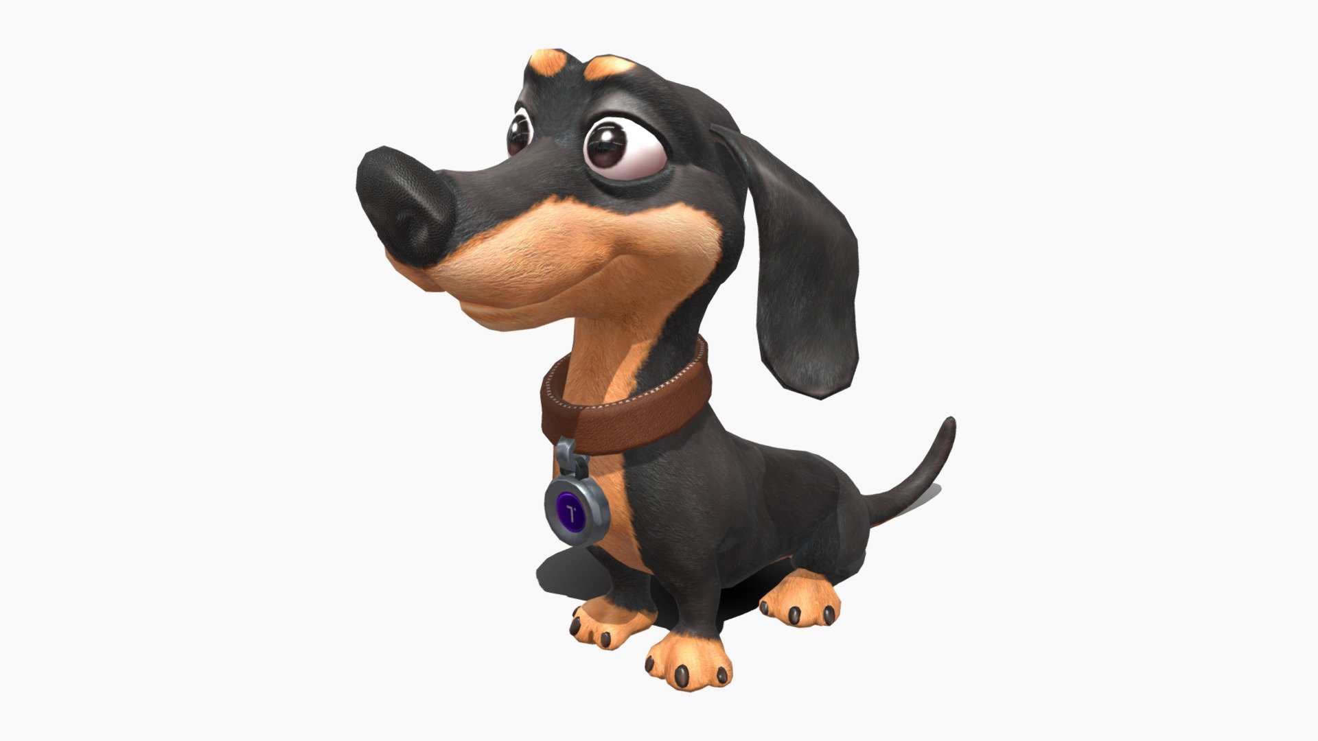 DOG dachshund cartoon 3d model