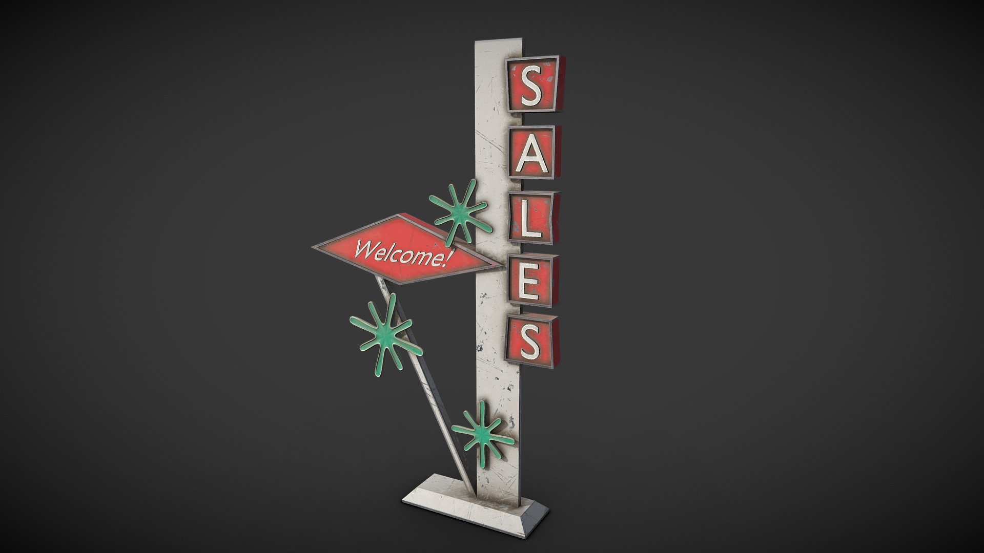 Classic American signboard 3d model