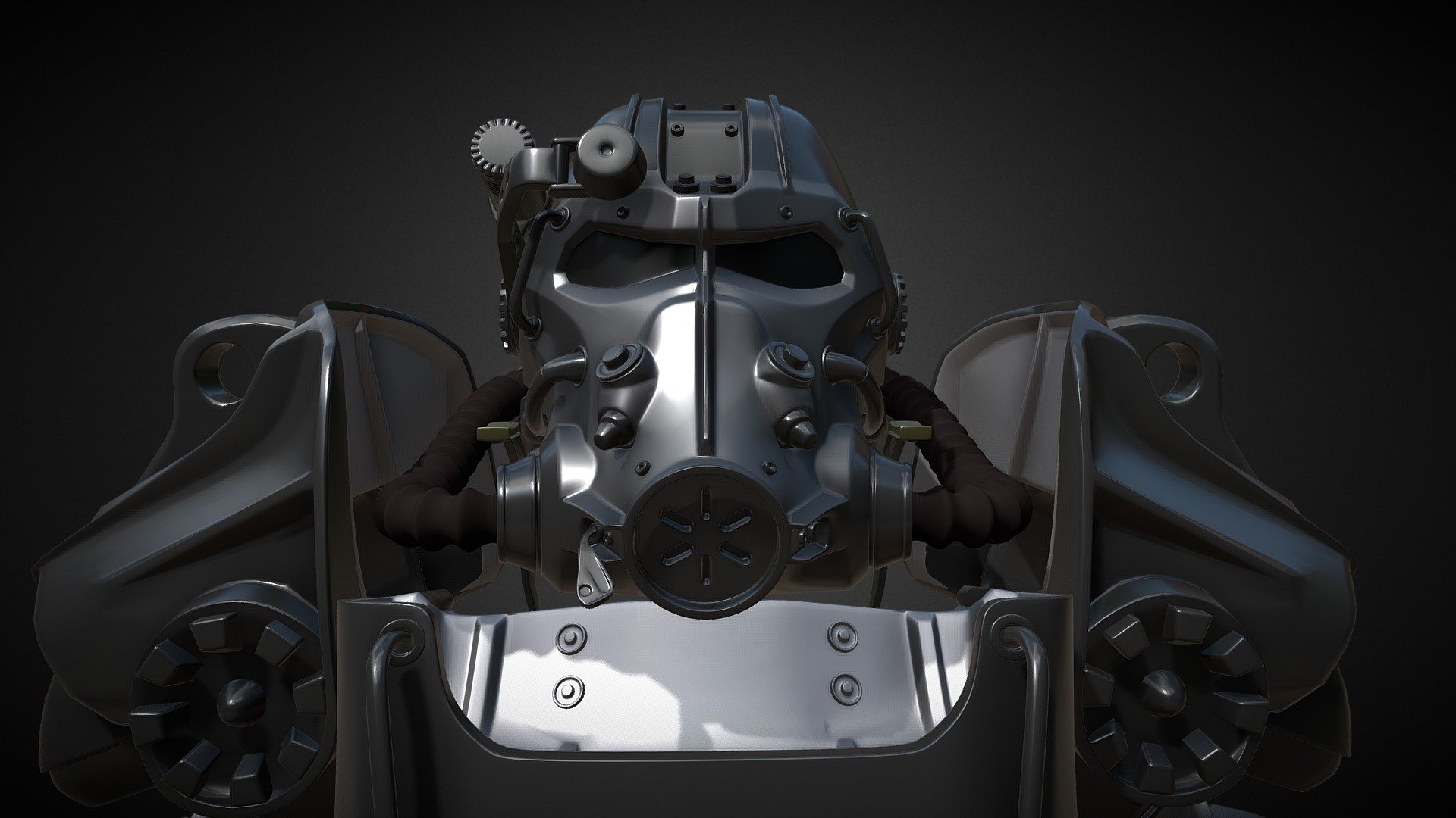 Power Armor from Fallout. Model T60 3d model