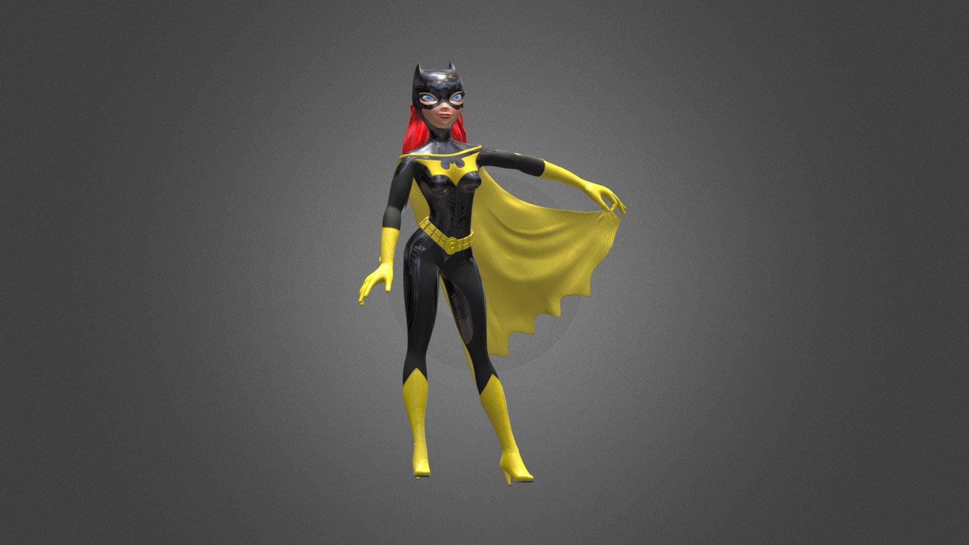 Batgirl Cartoon 3d model