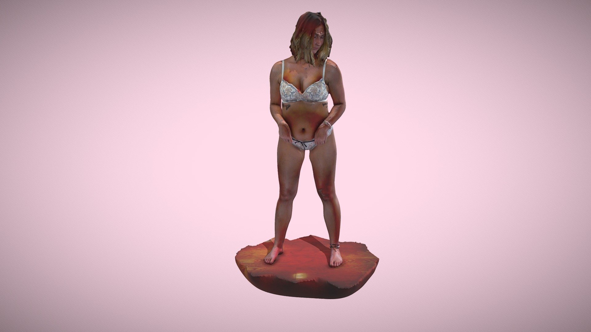 White lingerie 3d model