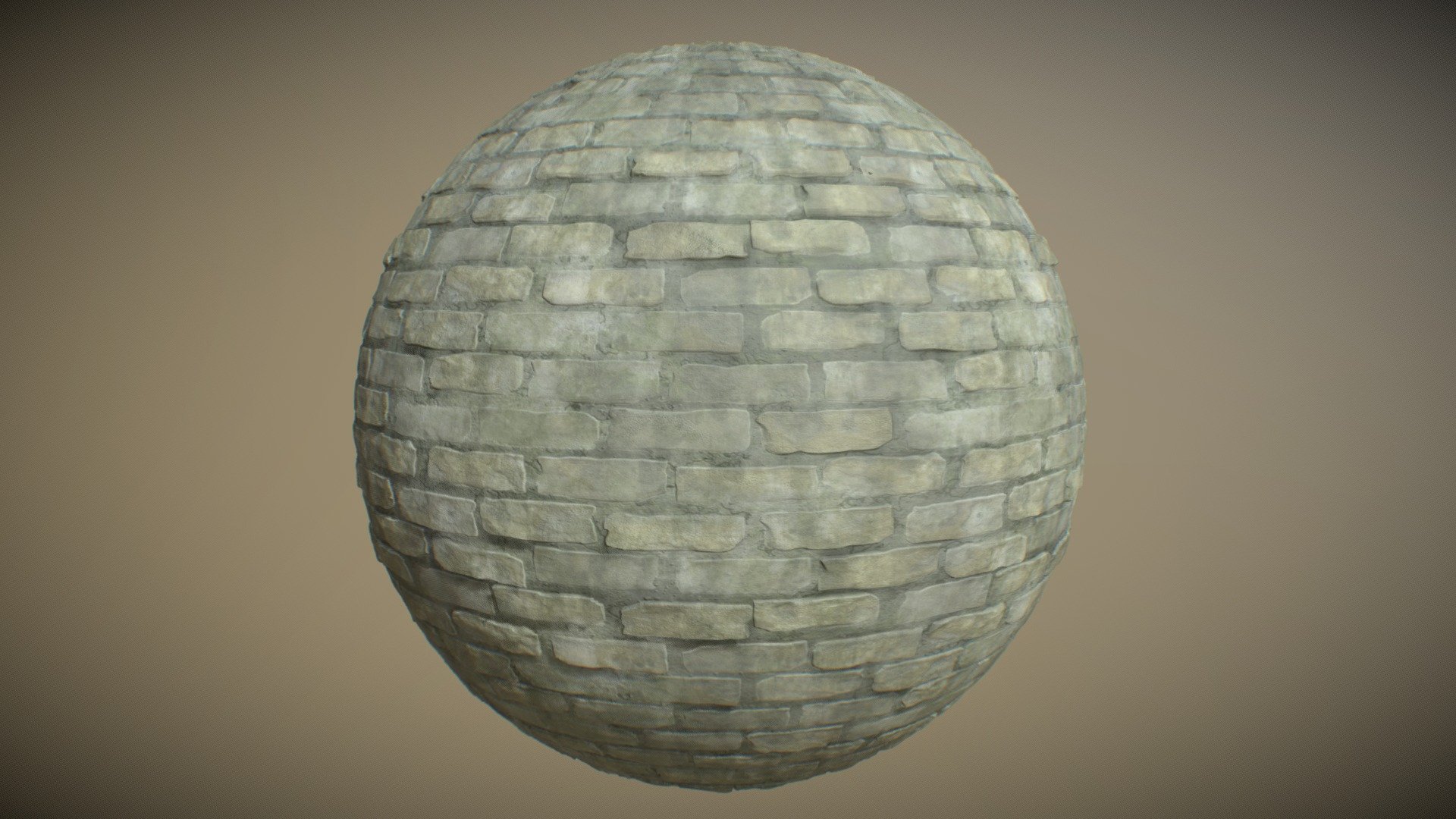 Stone Wall 03 PBR Tile Material 3d model