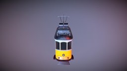 Stylized old tram