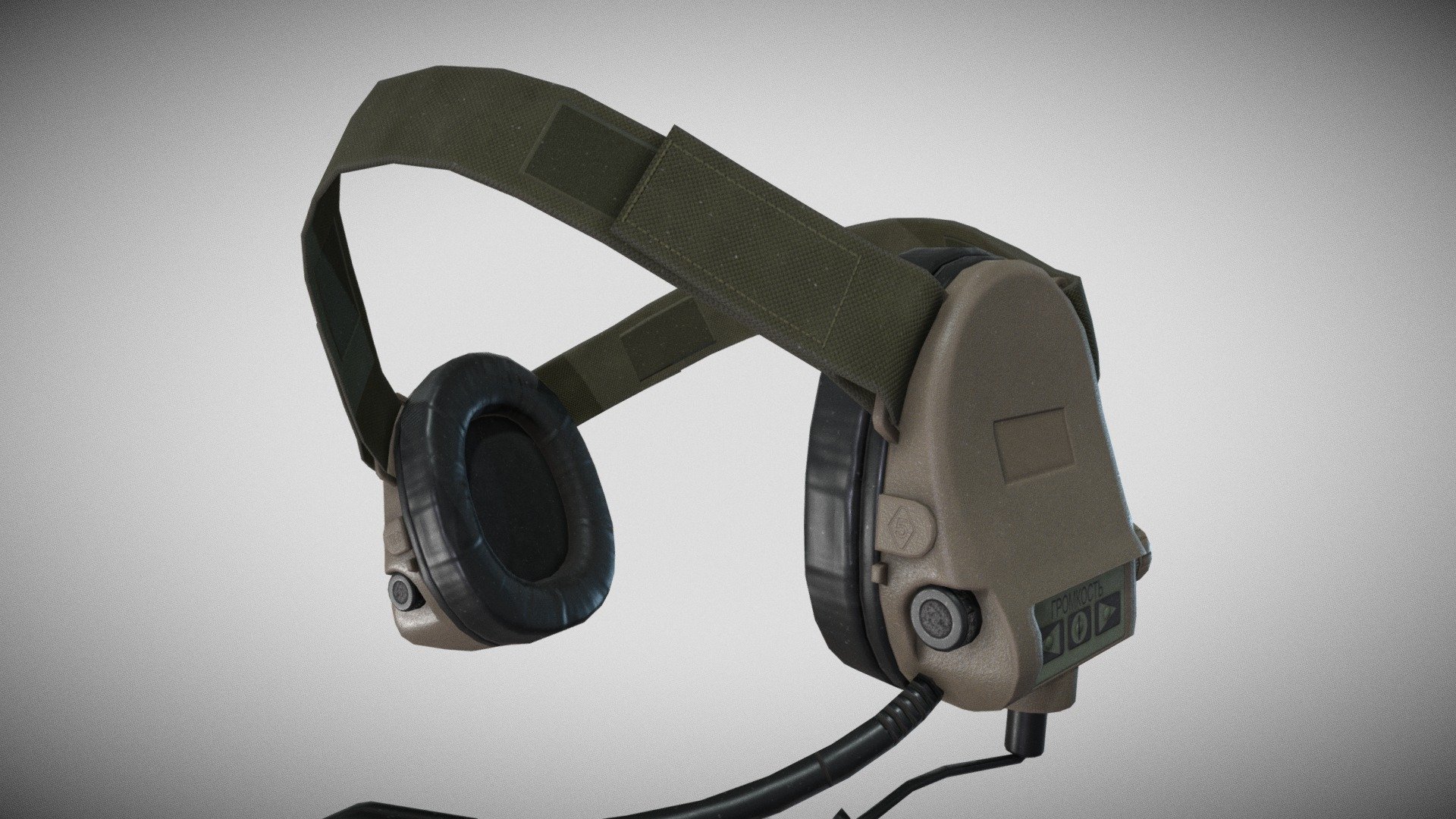 Tactical Headphone 3d model