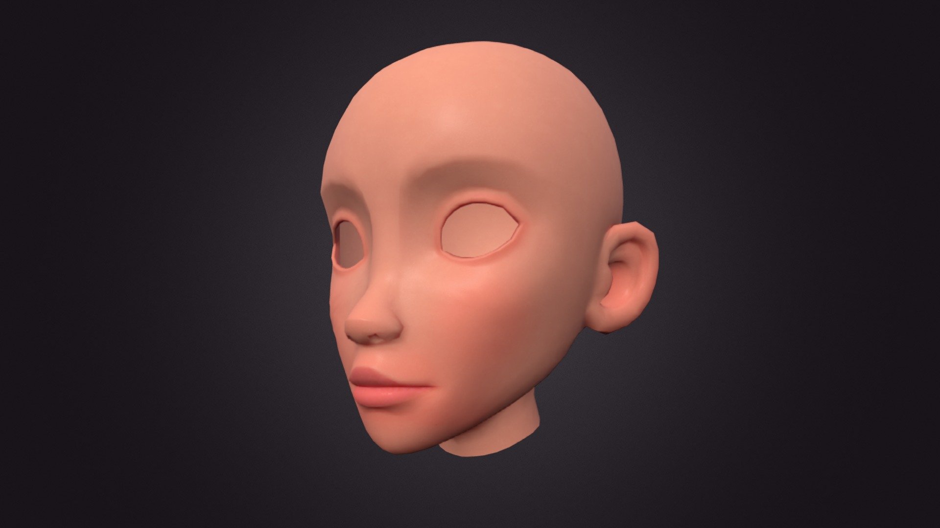 Cartoon Head 3d model