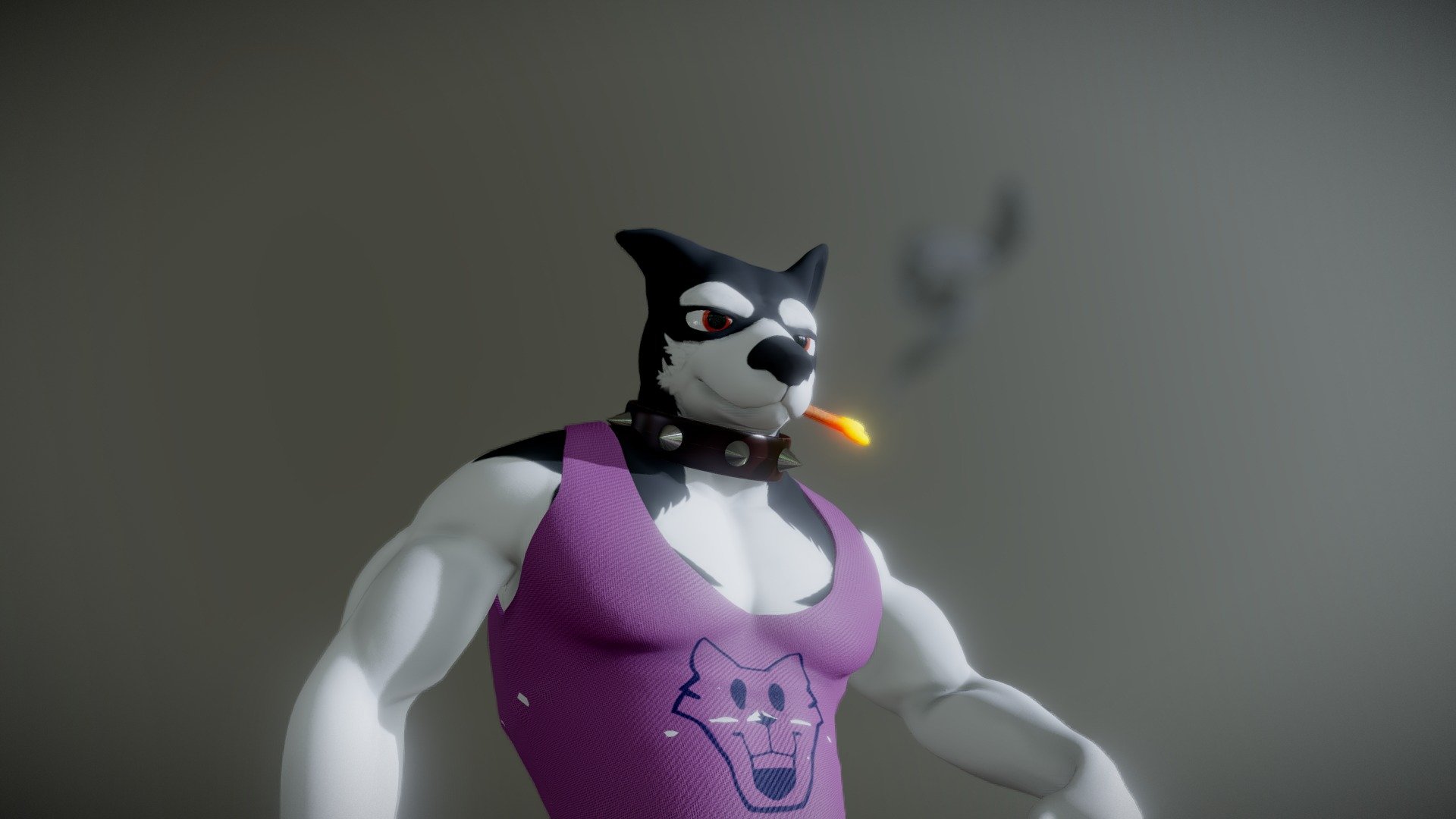 Undertale Doggo Fanart Idile Animation 3d model