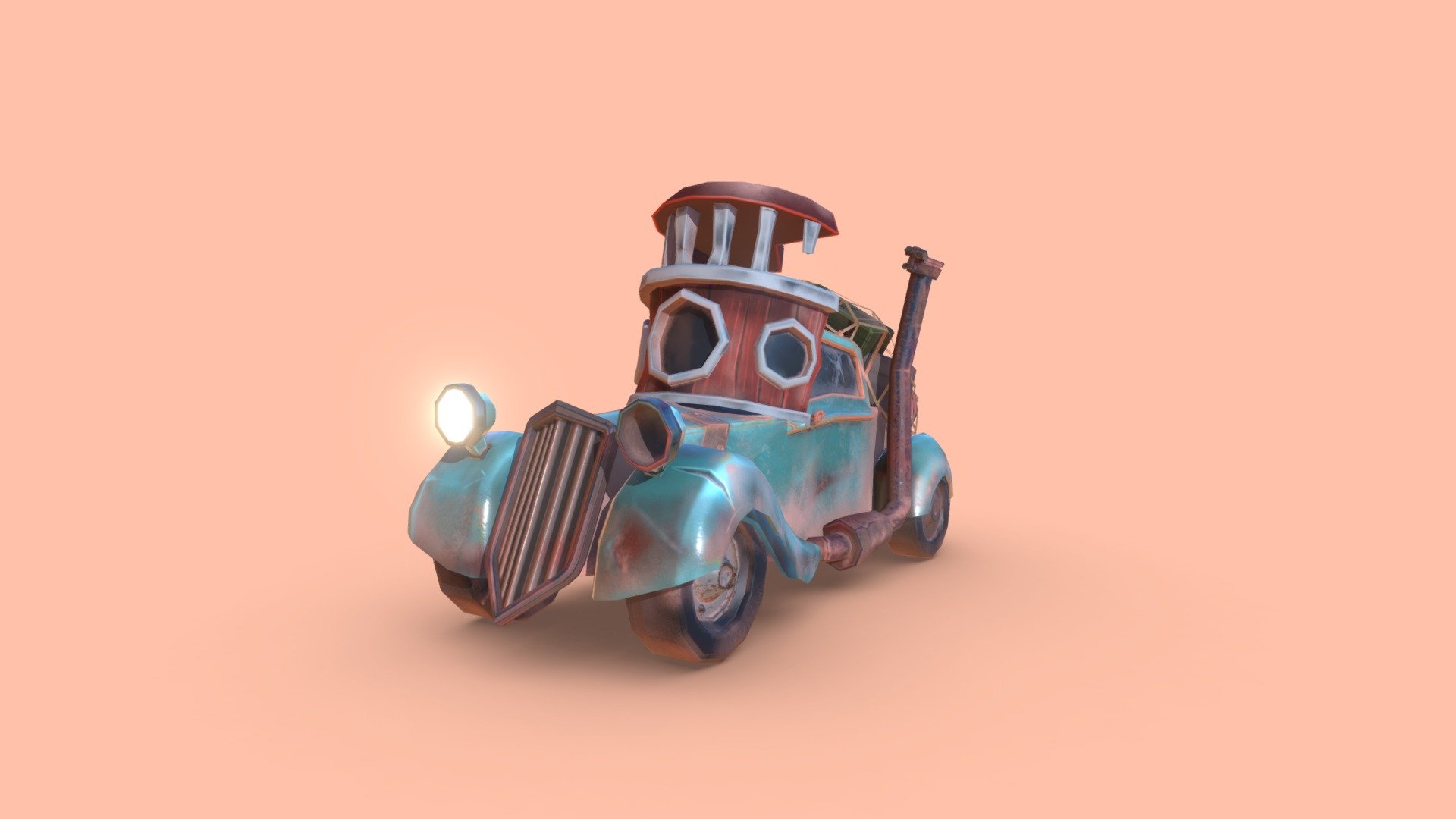 Cartoon car 3d model