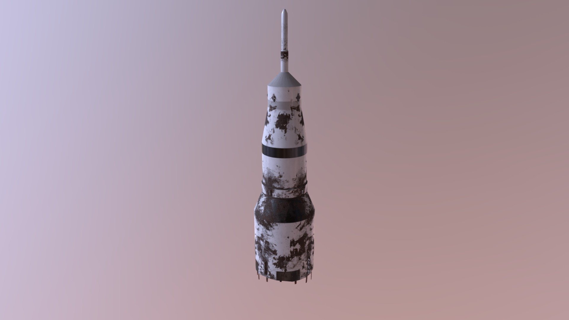 Saturn V Broken Rocket 3d model