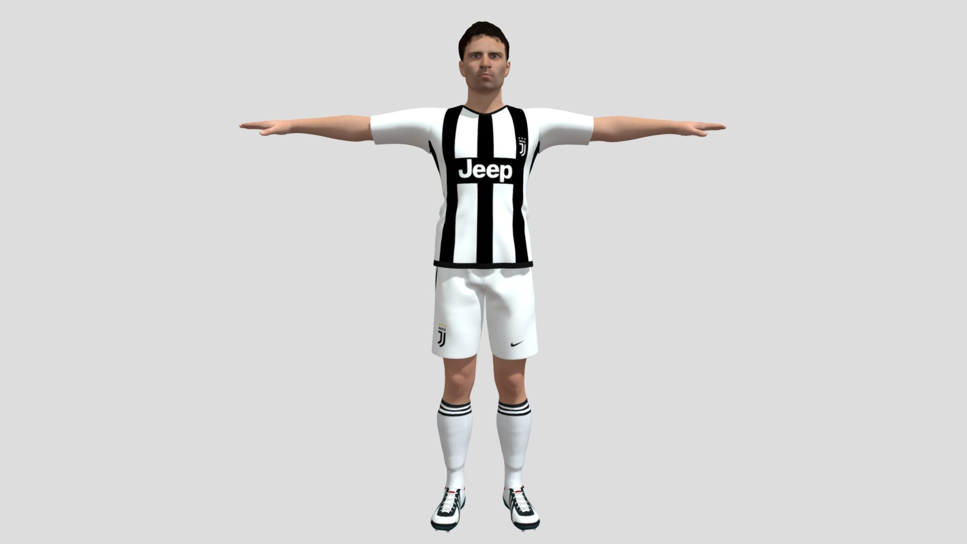 Soccer Player Juventus 3d model