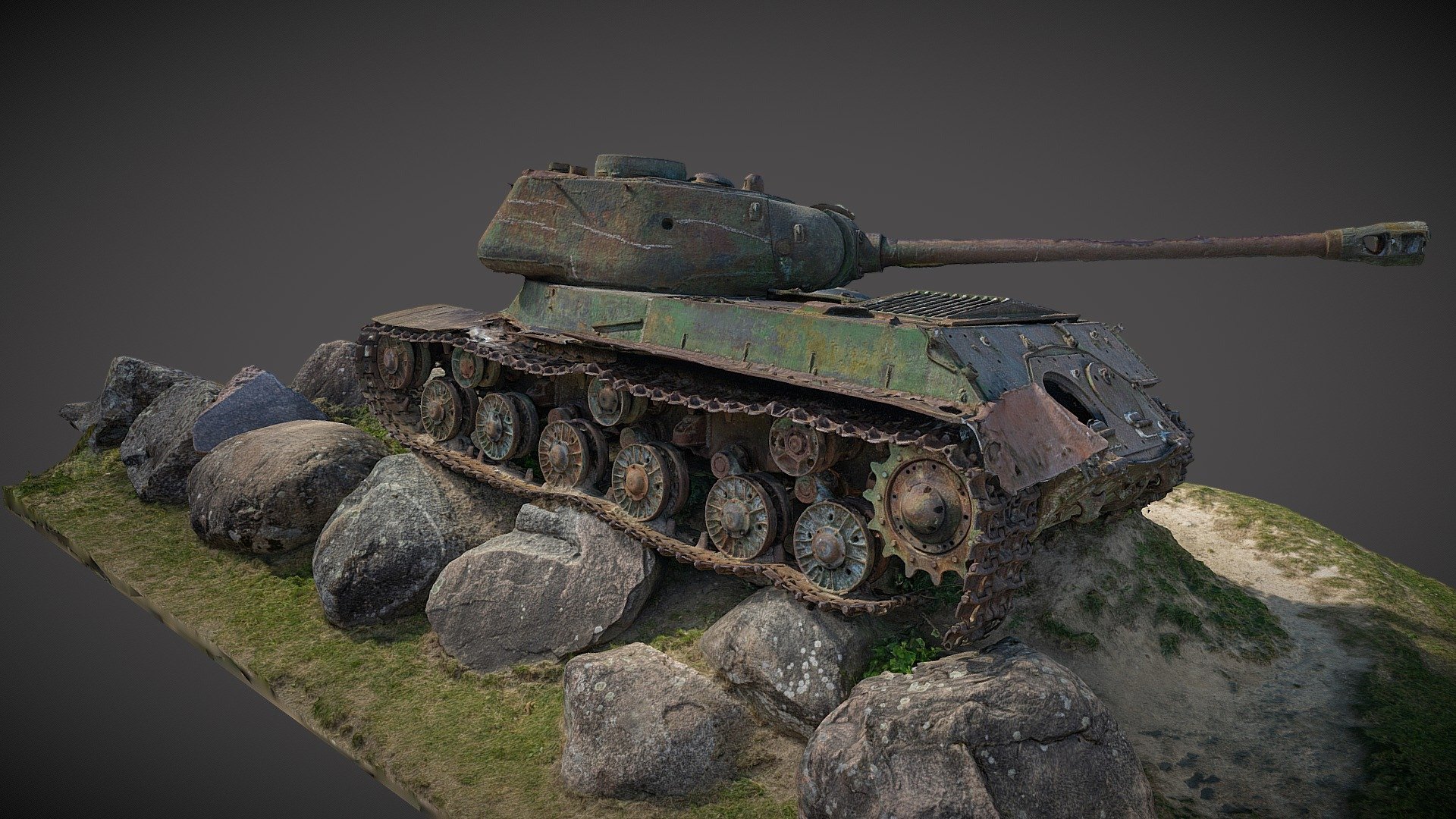 Soviet heavy tank IS-2 3d model