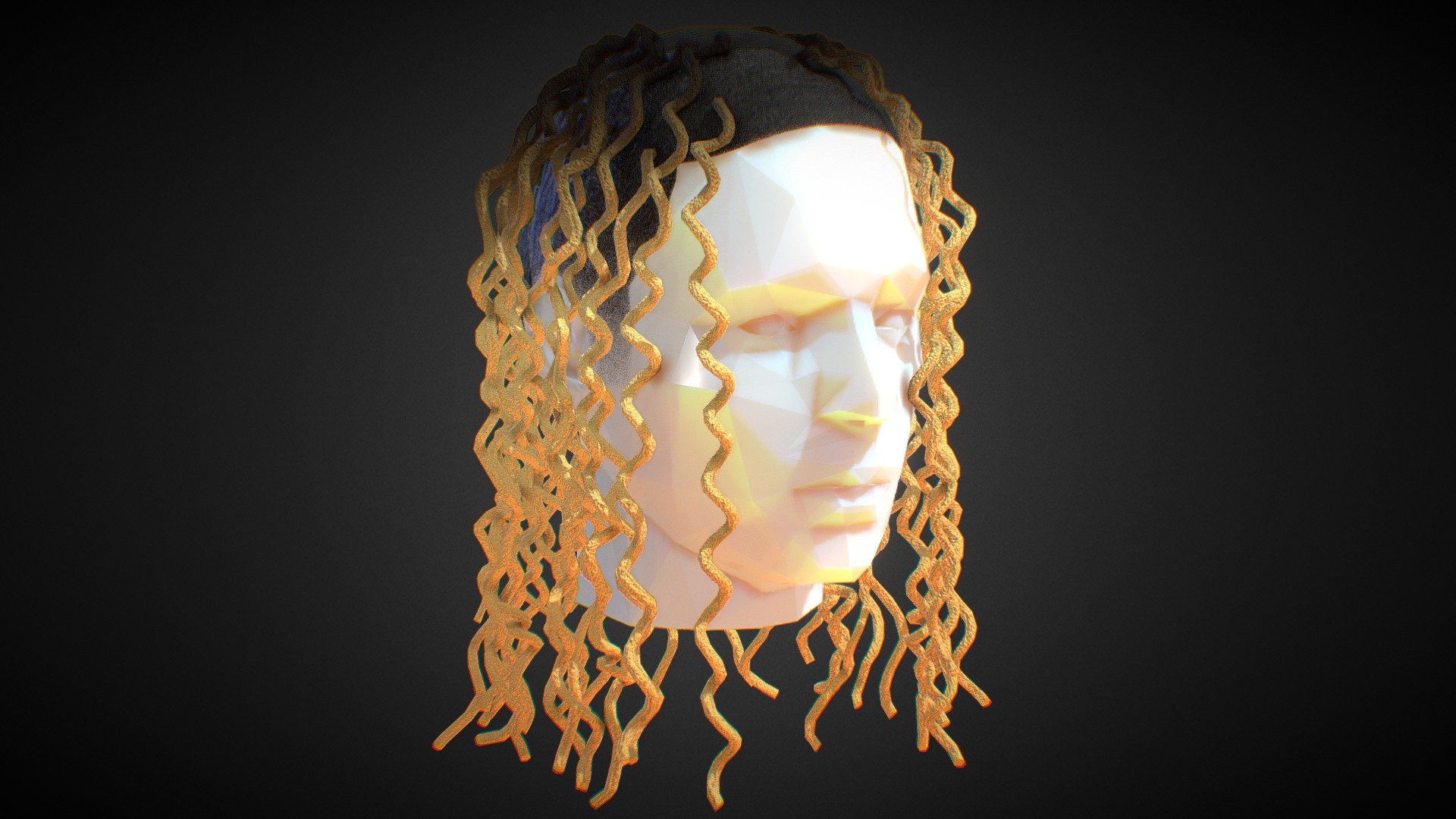 Wavy Dreads Inspired by Lil Durk 3d model