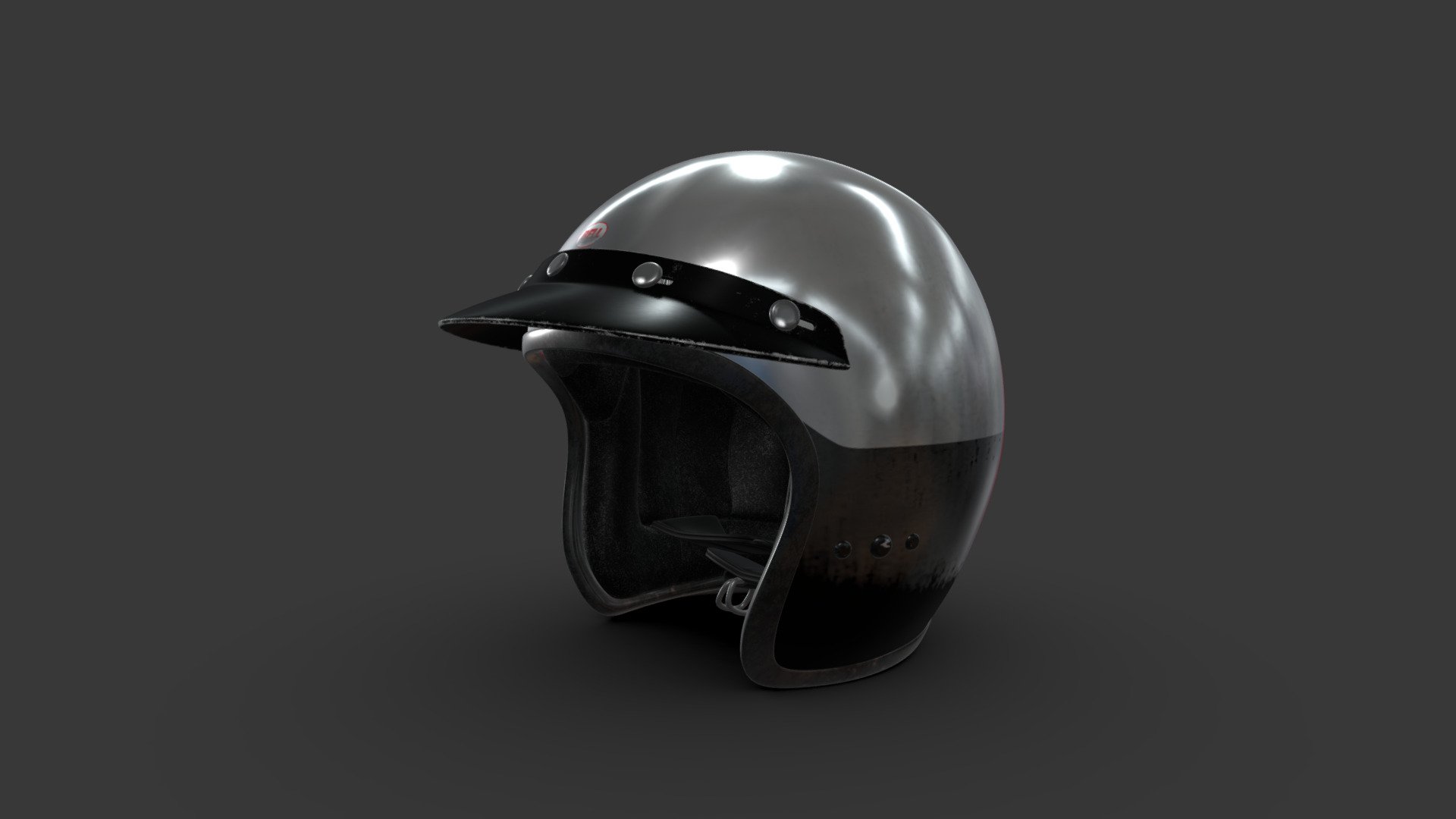 Classic Racing Helmet 3d model