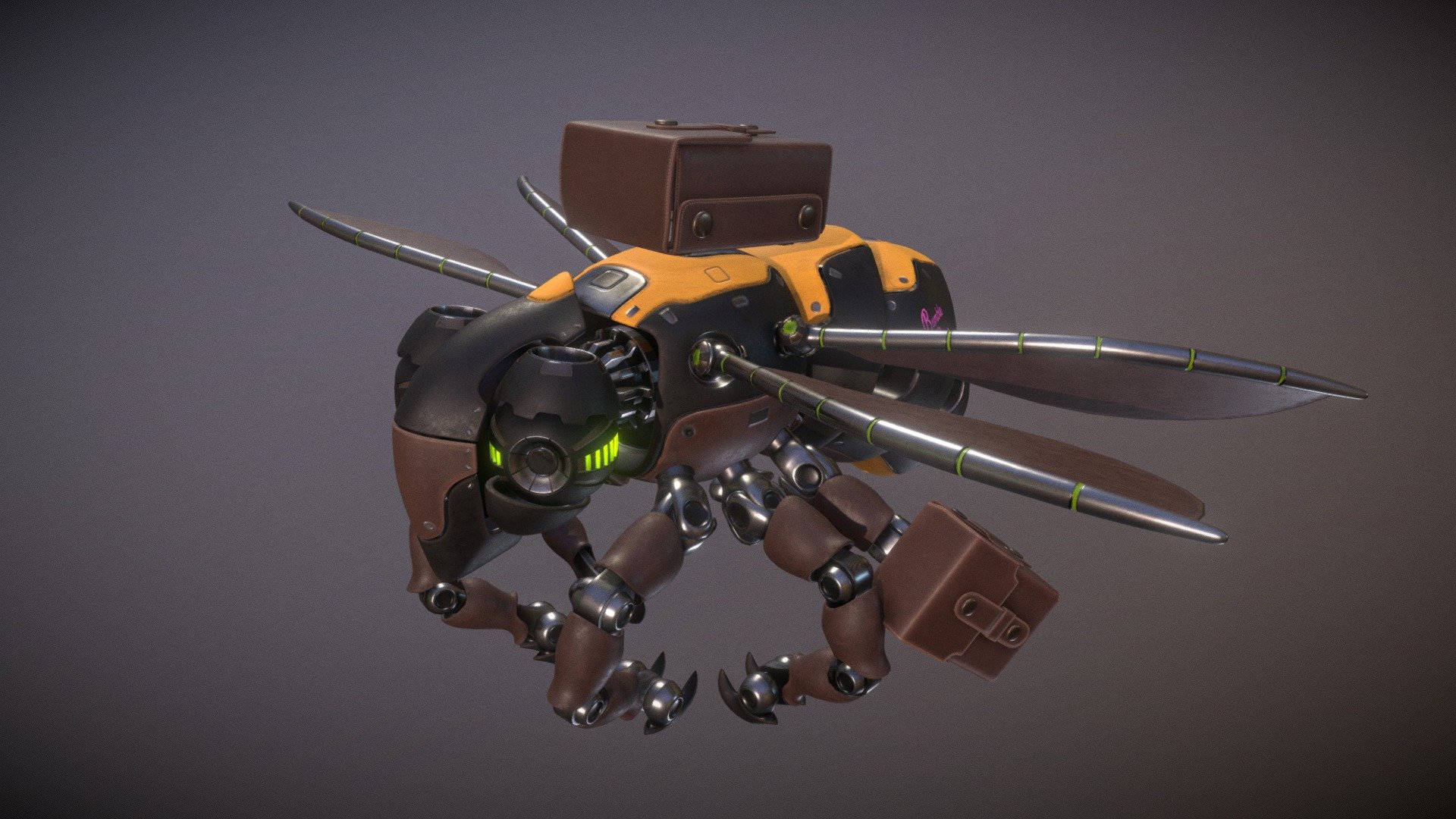 Bumble Bee Pollinator Drone 3d model