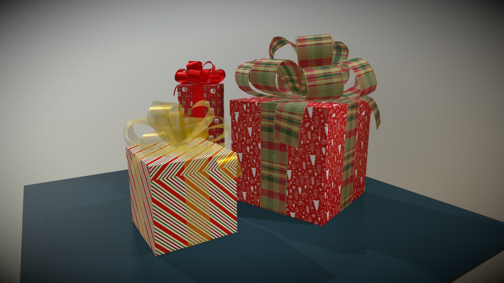 Christmas Gift Boxes 3d model