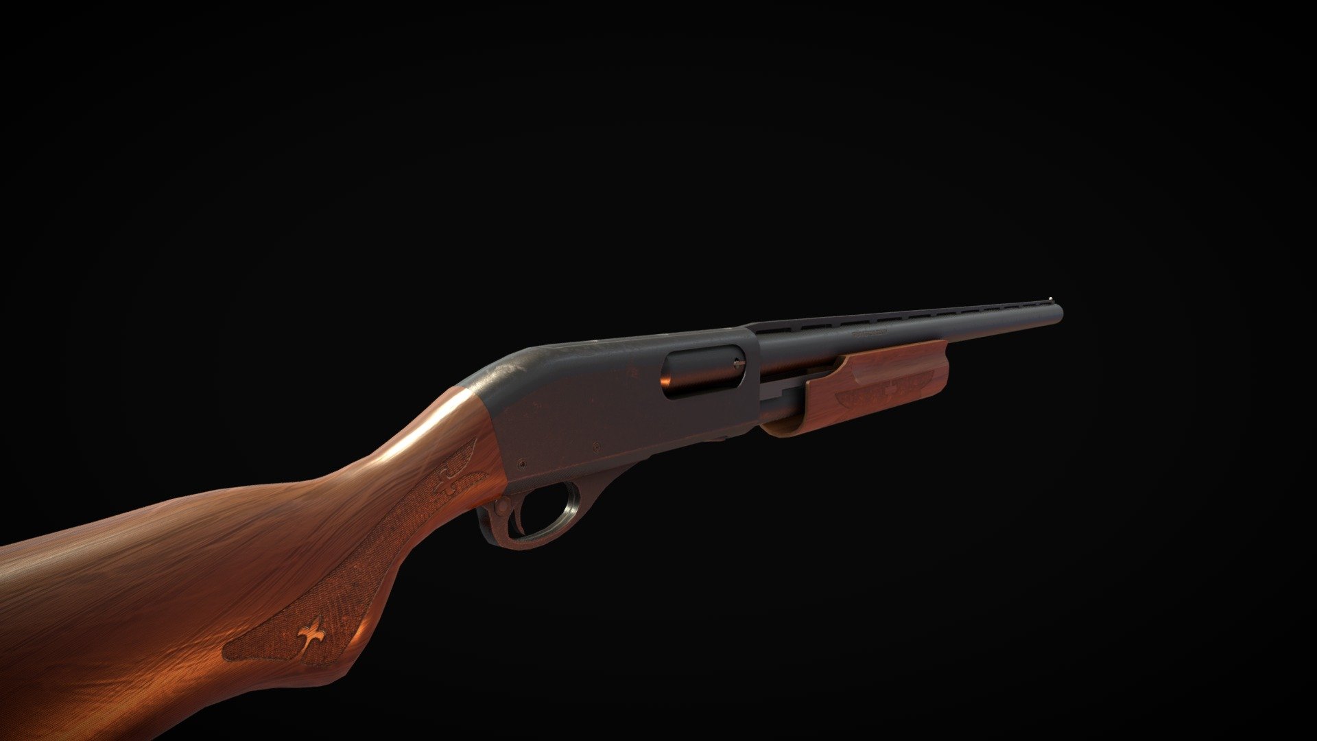 Remington Pump-Action Shotgun 3d model