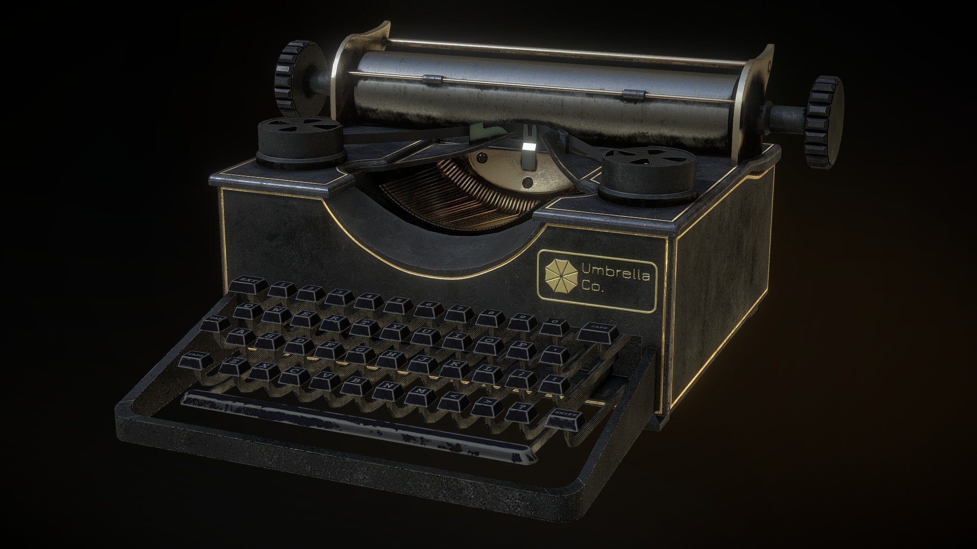 Umbrella Typewriter 3d model