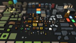 Modular Low-Poly Dungeon Props and Tileset Pack