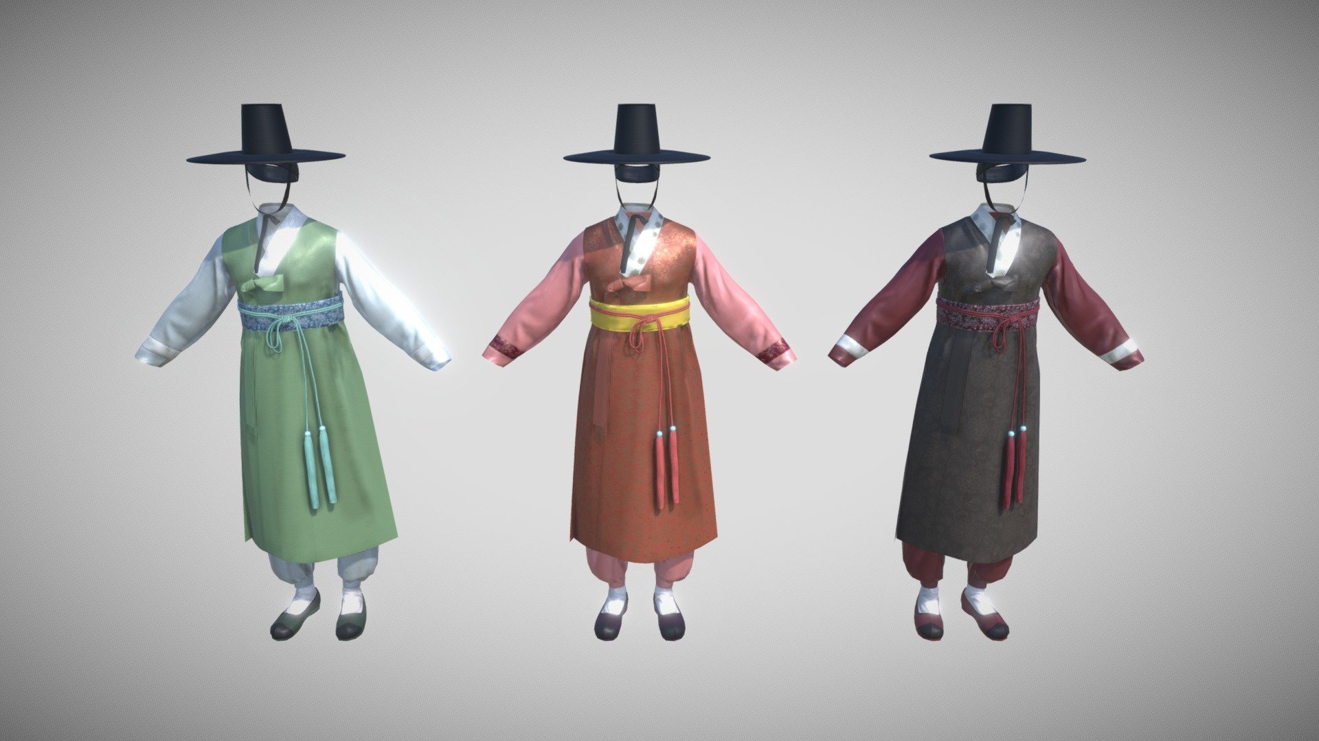 Hanbok Male 3d model