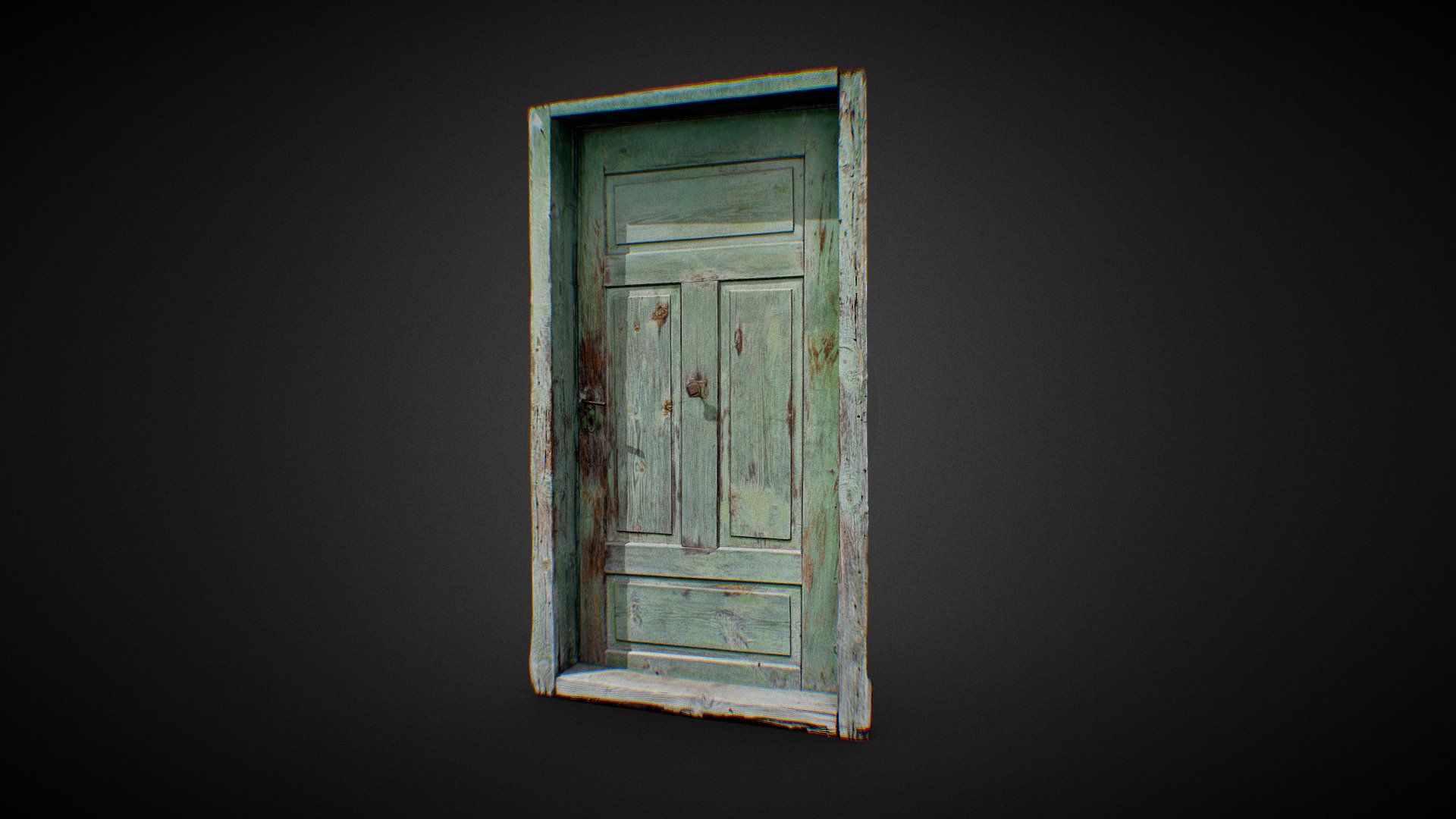 Wood Door Old 3D Scan 3d model