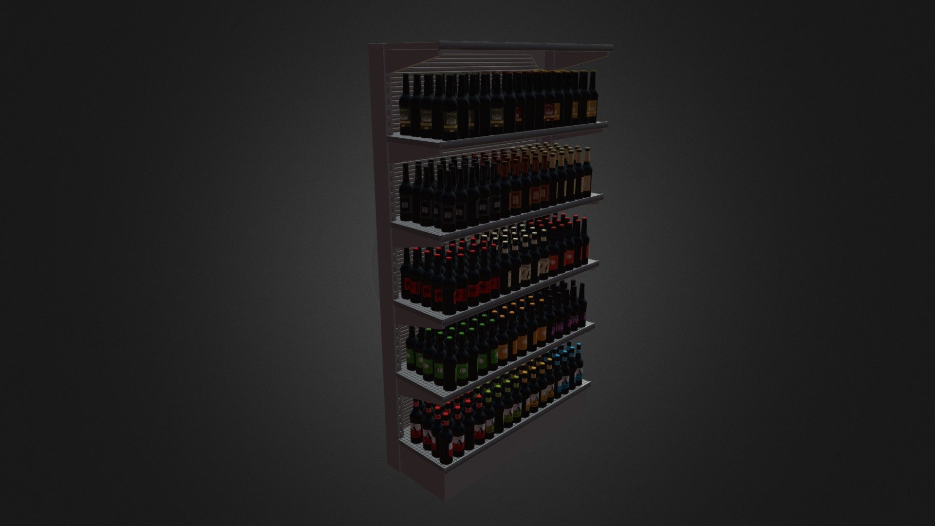 Market Shelf 3d model