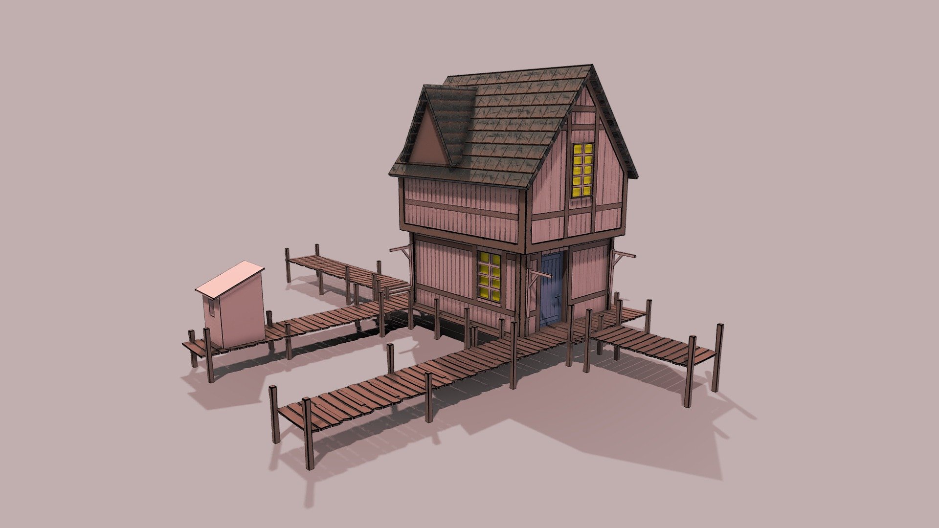 Cartoon House 3d model