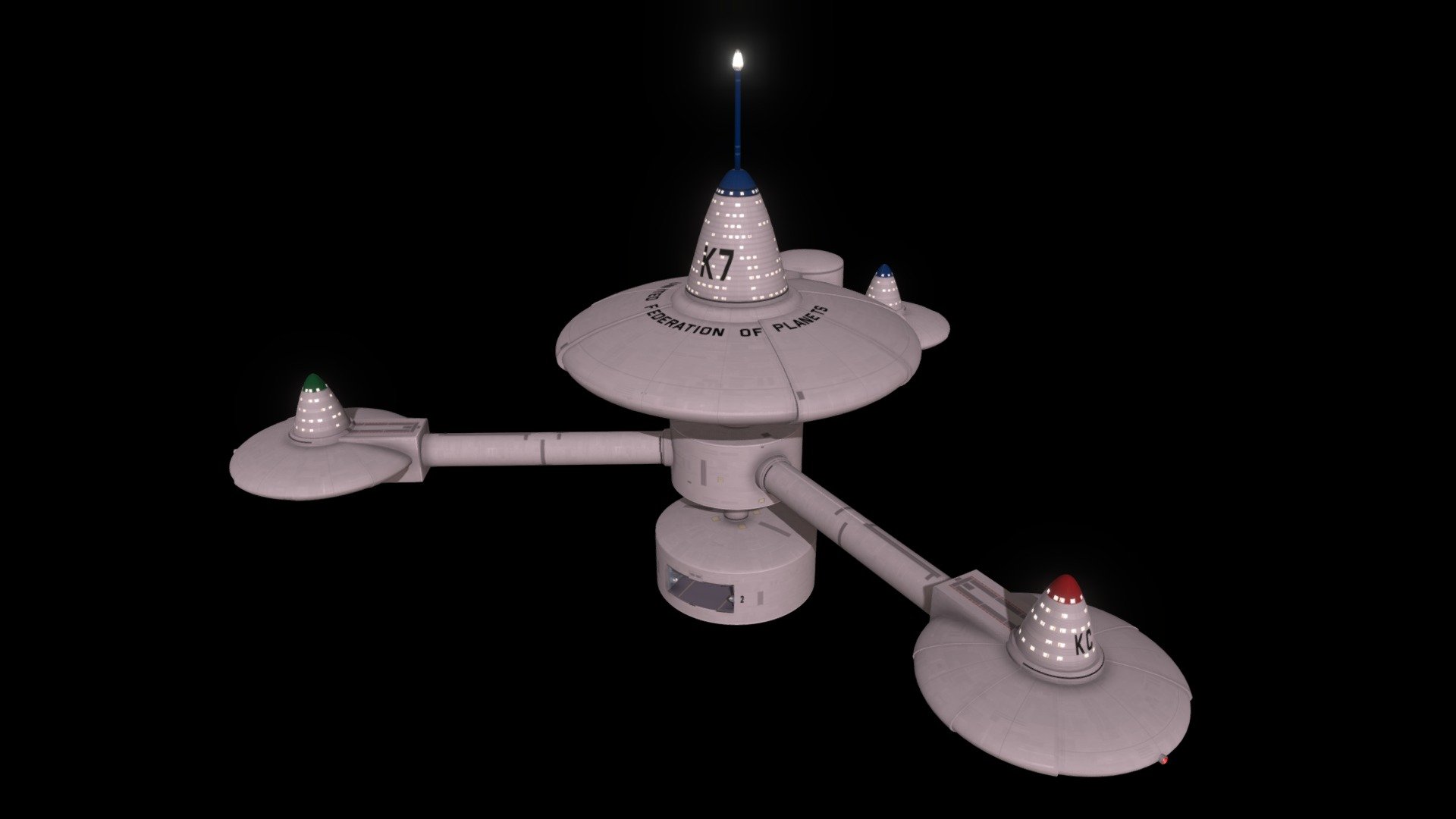 Space Station K-7 from Star Trek: TOS 3d model