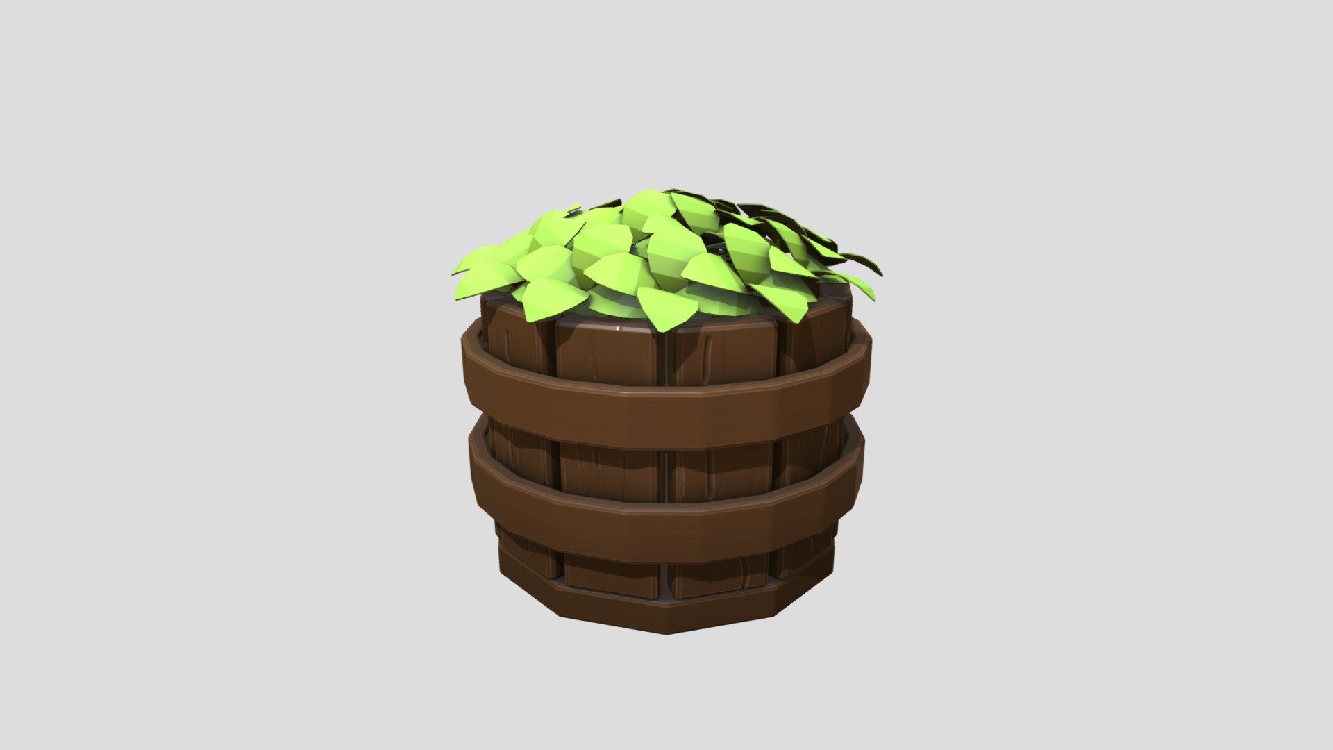 Cartoon Flowerpot 3d model