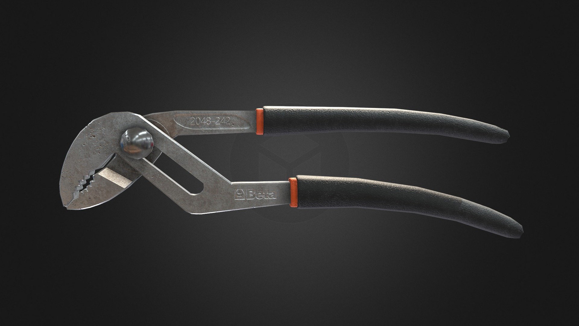 Realistic Tongue-and-Groove Pliers 3d model