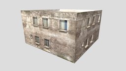 Abandoned Old House Building Asset Low-poly