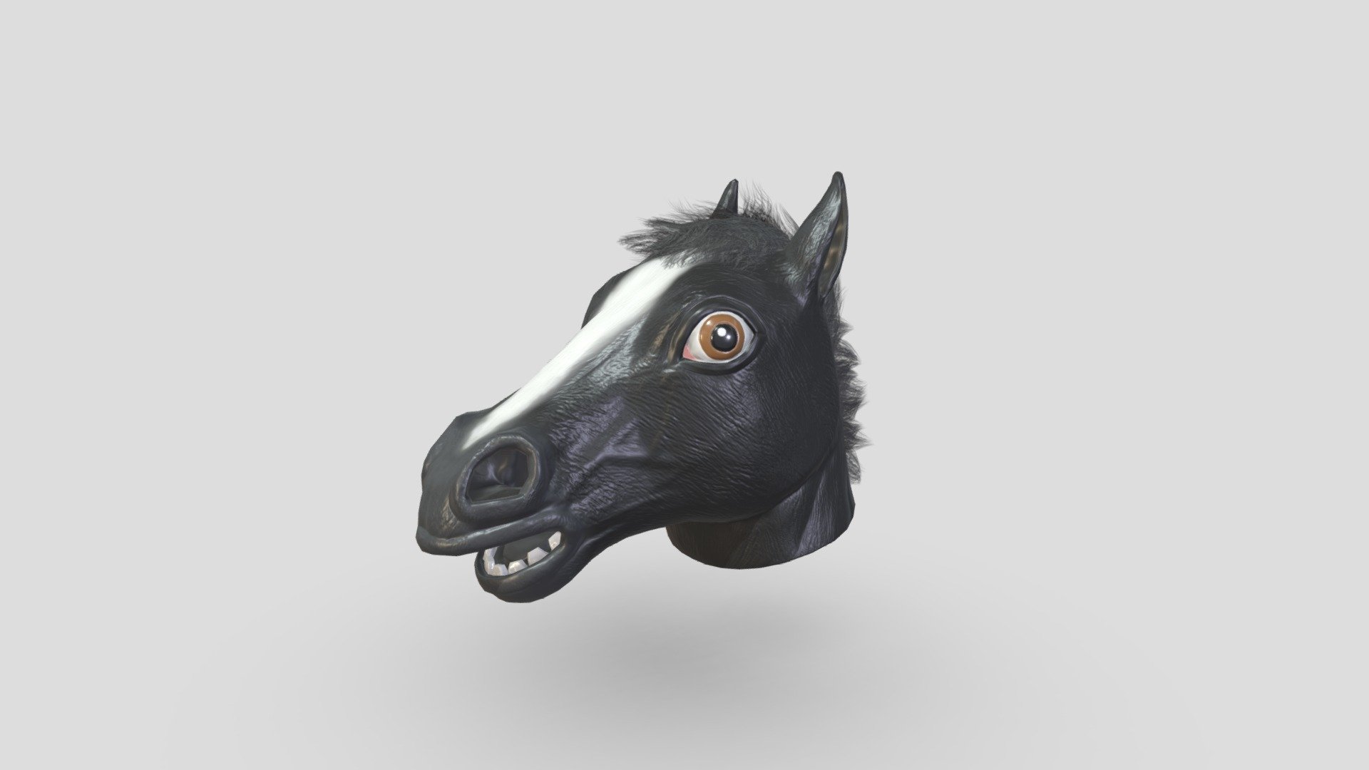 Horse Mask Black 3d model