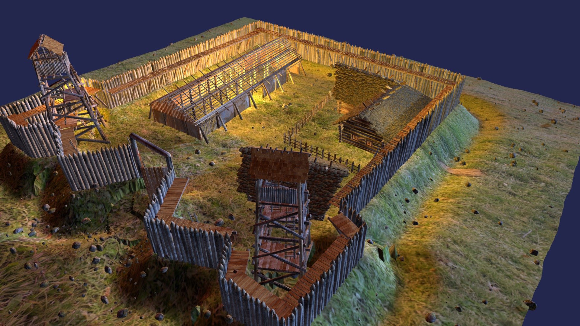 Viking Fortress 3d model