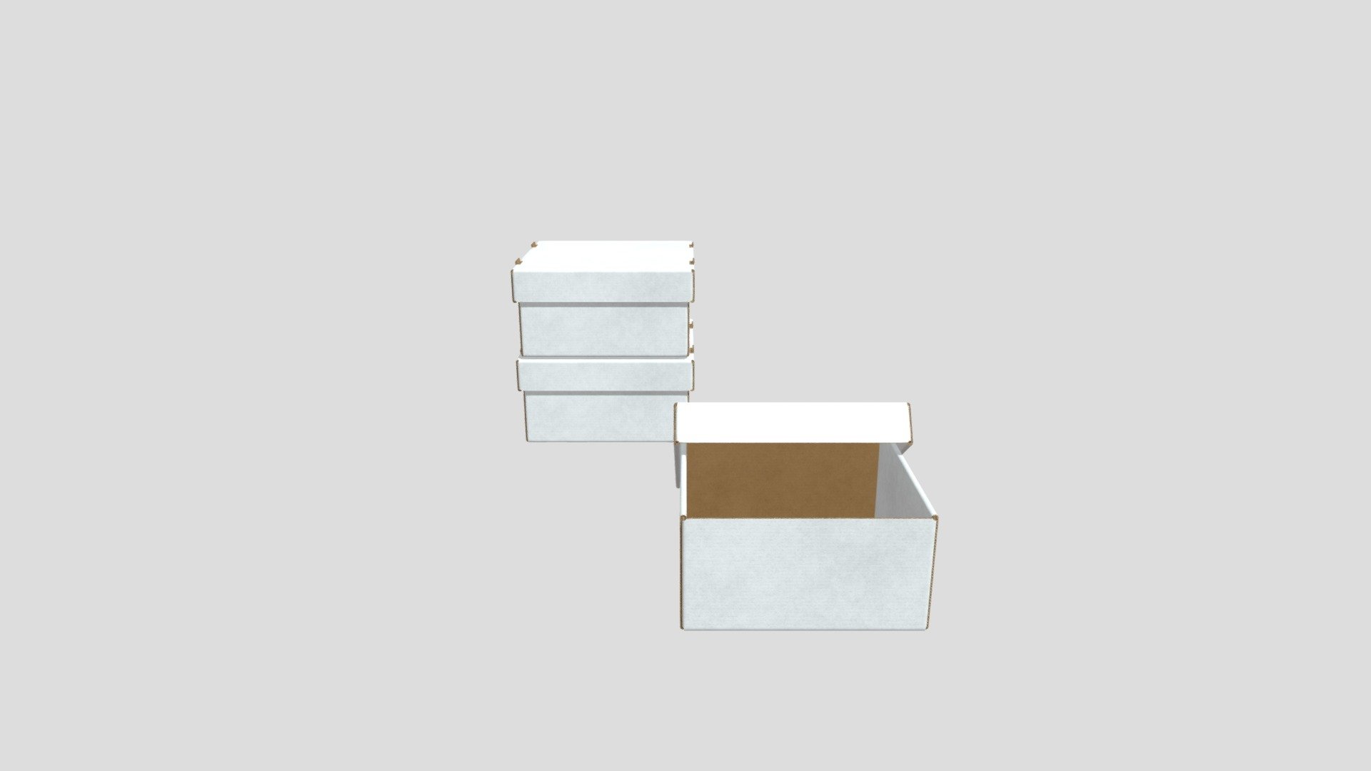 Cardboard Boxes 3d model