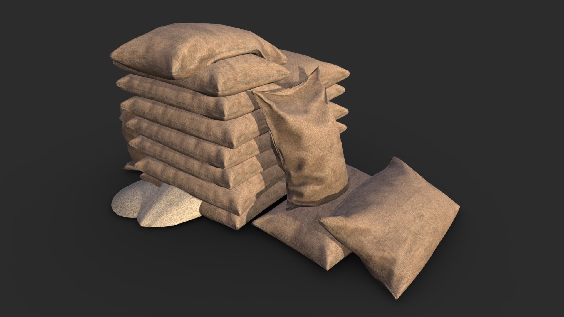 Generic Old Bags Assets 3d model