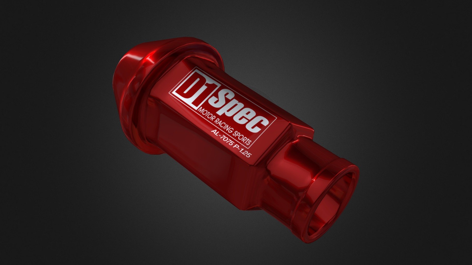 D1 Spec Lug Nut 3d model