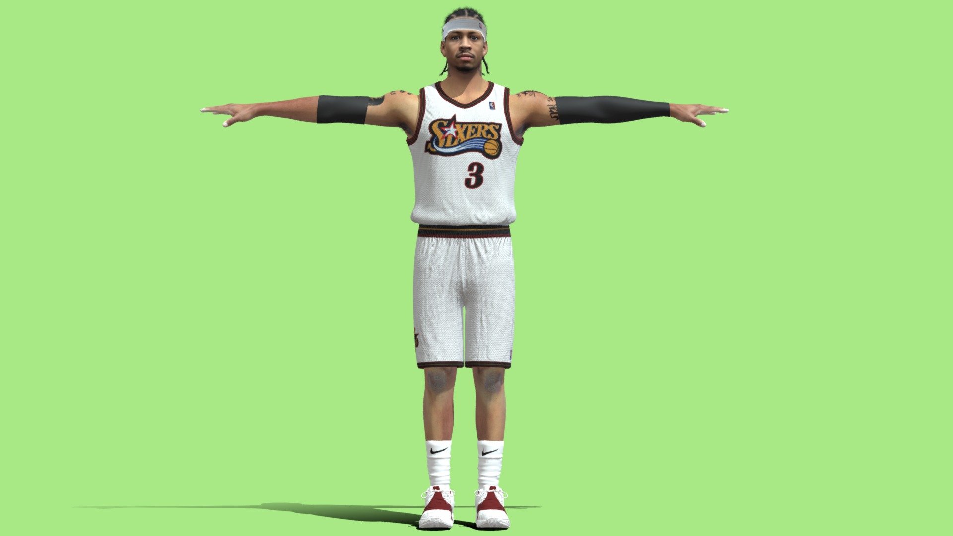 T-P  Rigged Allen Iverson NBA 3d model