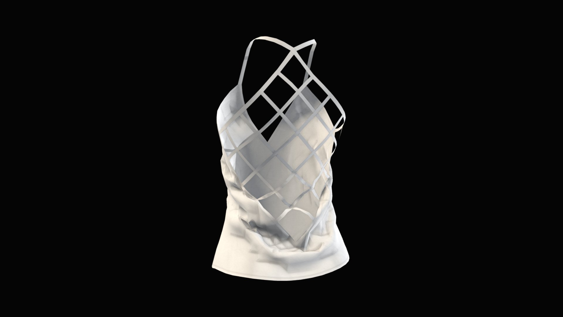 Crisscross Back Female Camisole Top 3d model