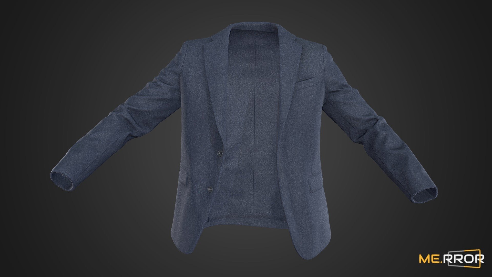 [Game-Ready] Navy Suit Jacket 3d model