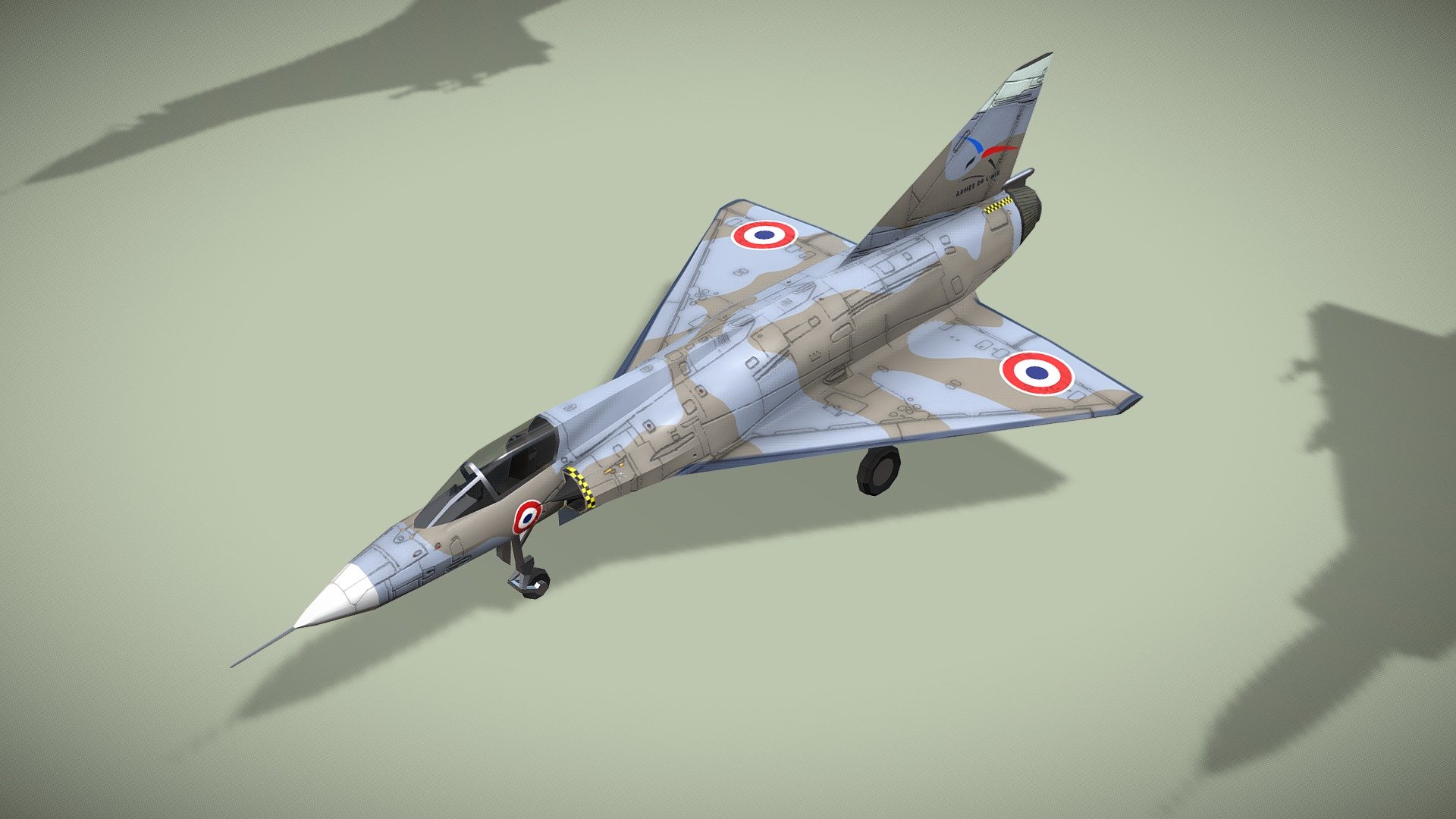 Dassault Mirage III 3d model