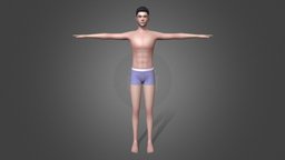 Male lowpoly basemesh