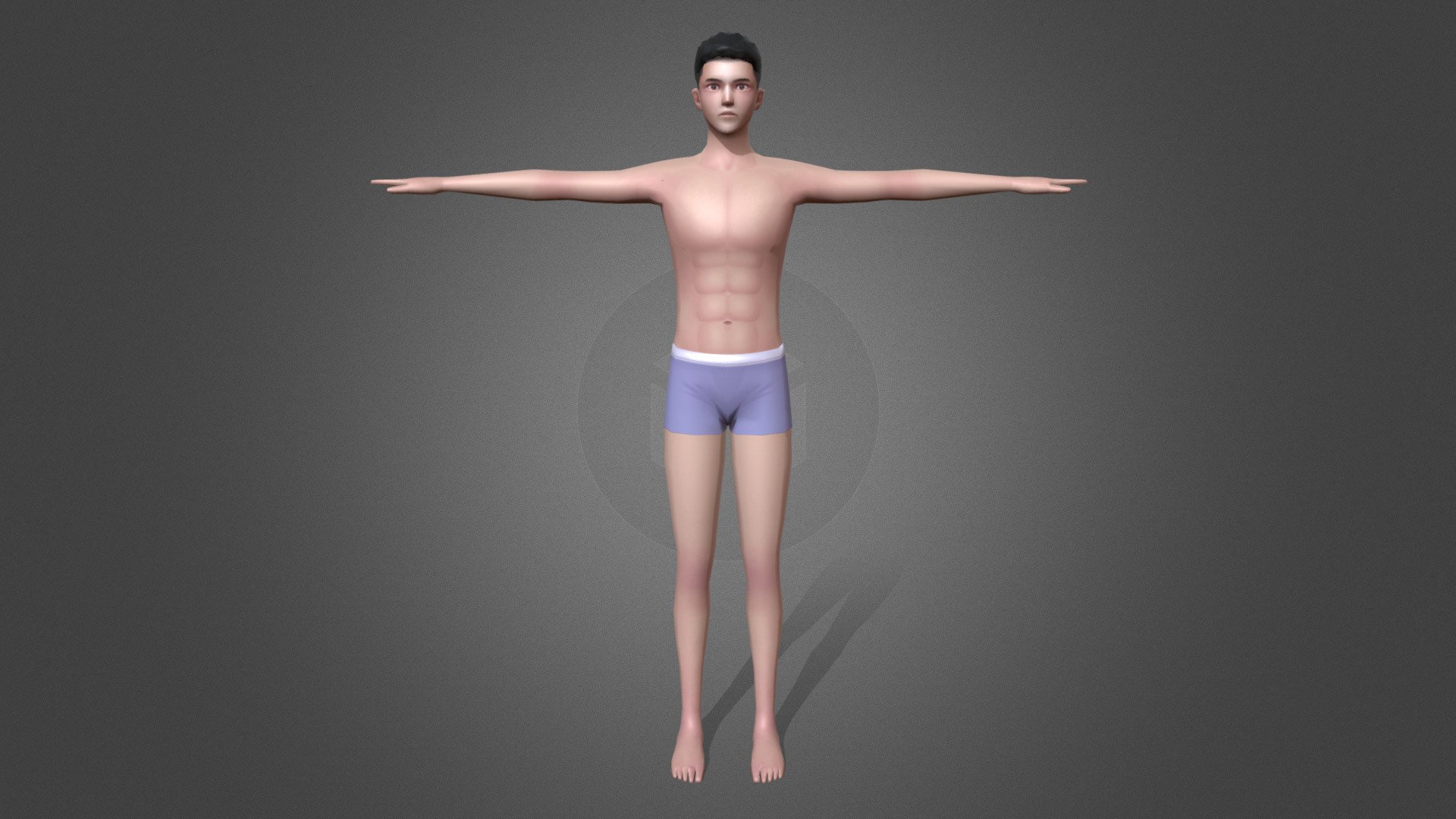 Male lowpoly basemesh 3d model