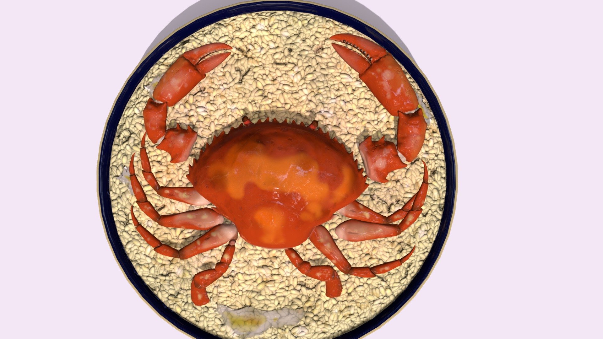 Crab Rice 3d model