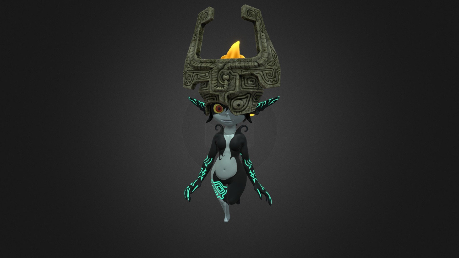 Midna Walk Animation 3d model