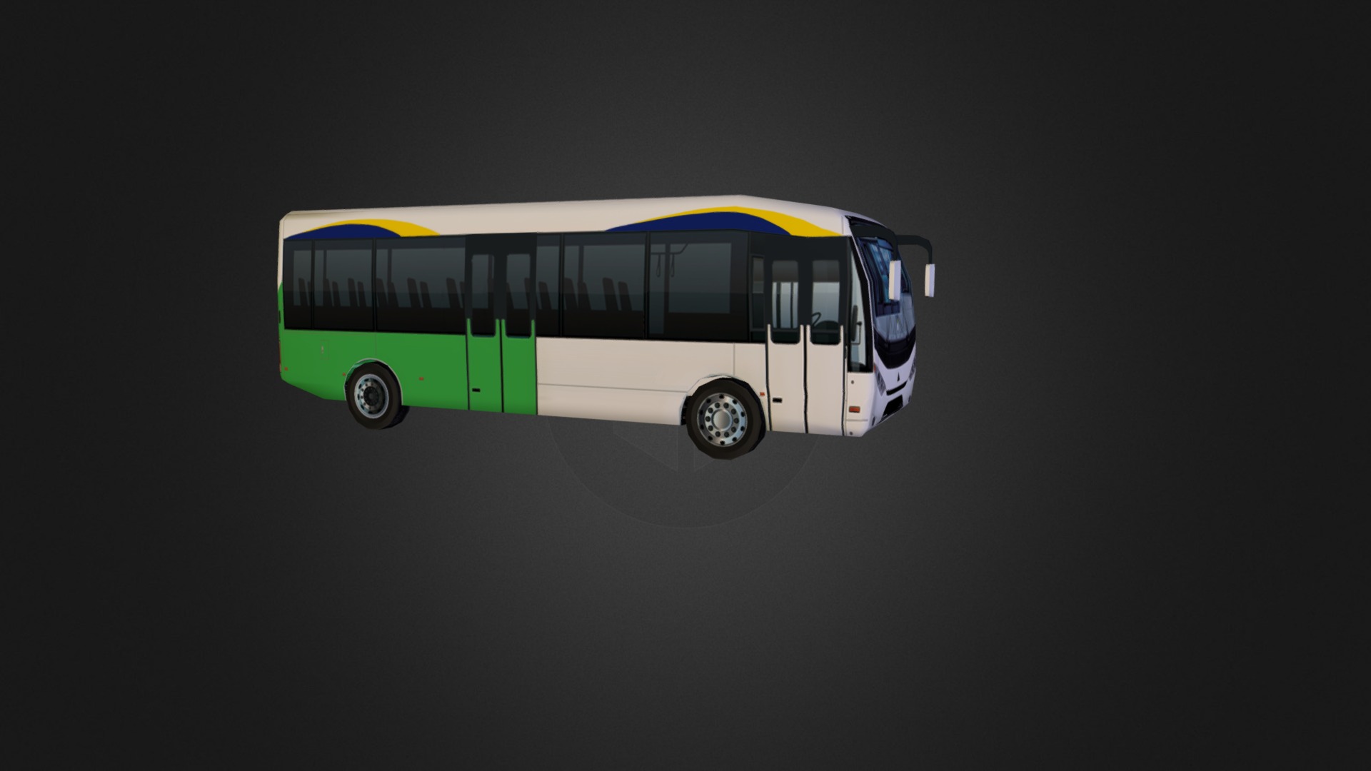 Lowpoly Bus 3d model