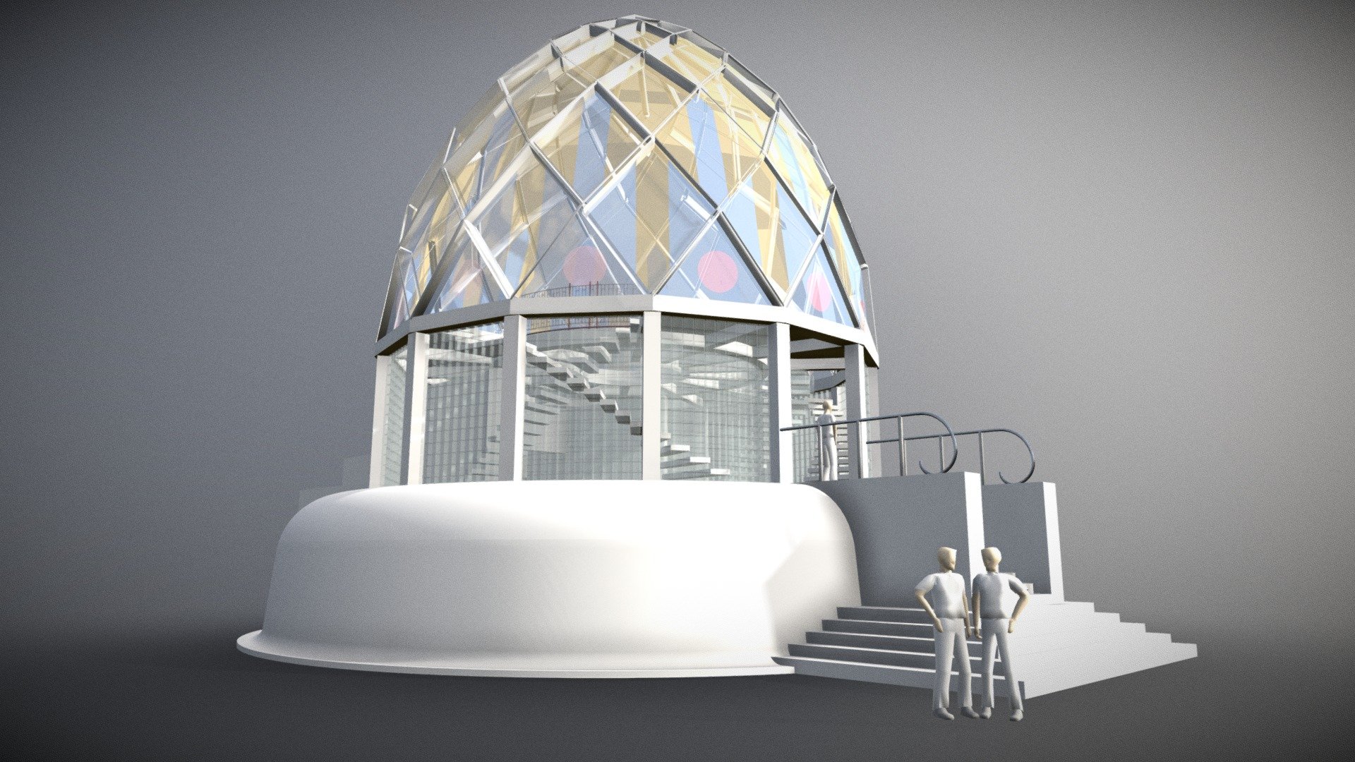 Bruno Tauts Glass Pavilion 3d model