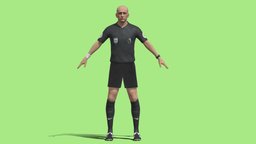 3D Rigged Pierluigi Collina referee