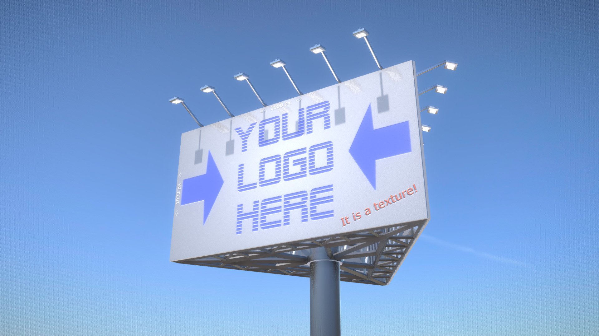 Advertising Billboard (Version 1) High-Poly 3d model