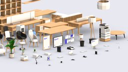 Modern Minimal Office Furniture Pack